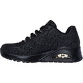 Skechers Uno Kat-Neato Baskets Noires Pour Femmes En Matière Synthétique