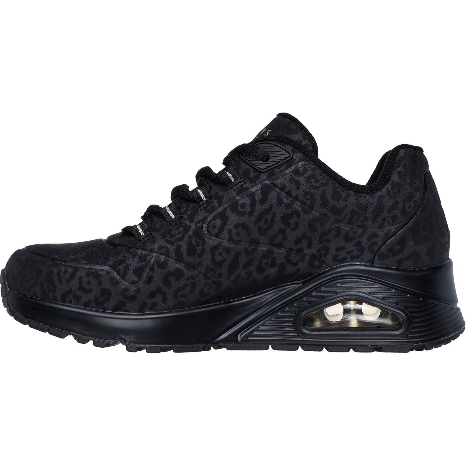 Skechers Uno Kat-Neato Baskets Noires Pour Femmes En Matière Synthétique