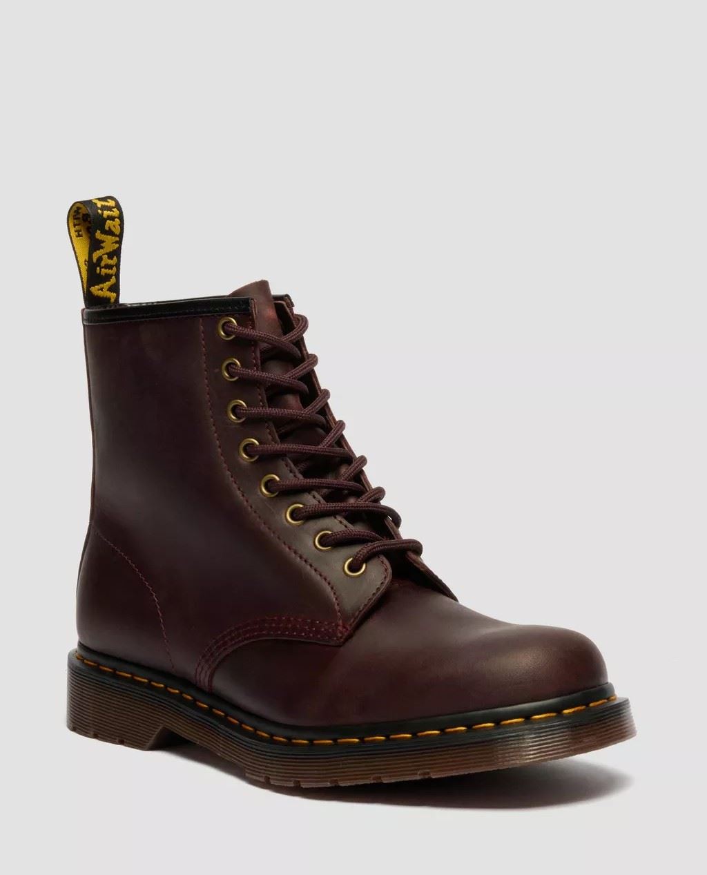 Dr. Martens 1460 Crazy Horse Bottes Rouges En Cuir