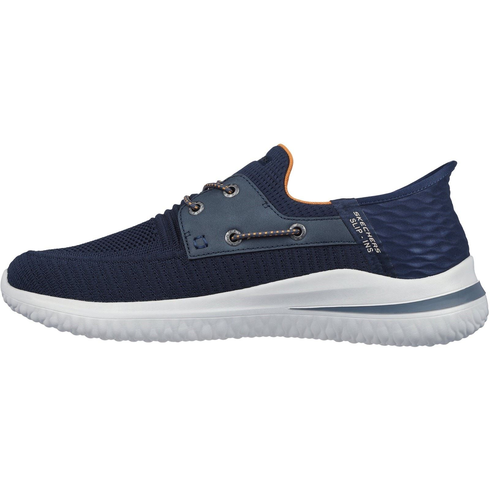 Skechers Delson 3.0 Roth Chaussures De Sport Pour Hommes En Toile Bleu Marine