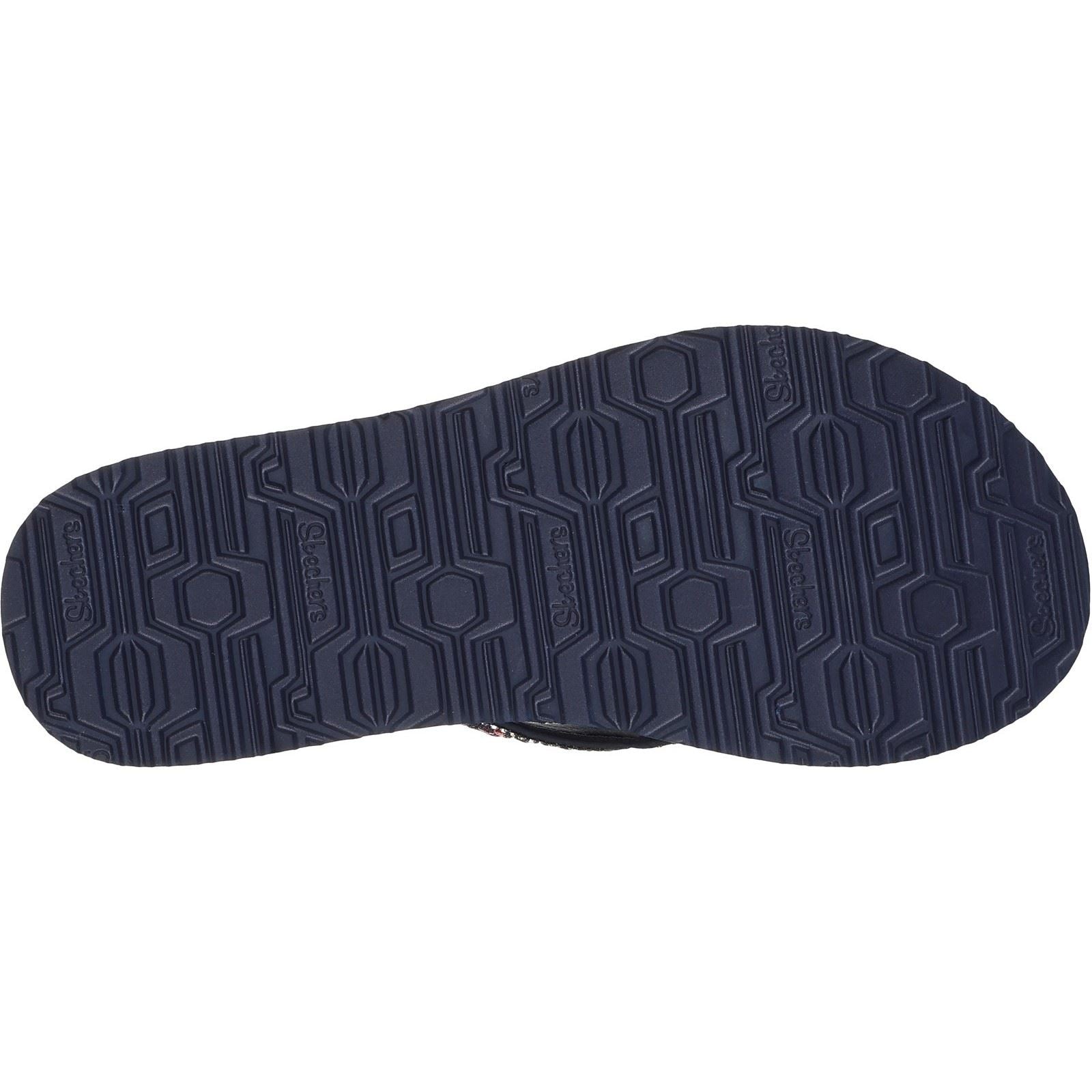 Skechers Meditation Butterfly Garden Sandales Pour Femmes En Synthétique Bleu Marine/Multicolores