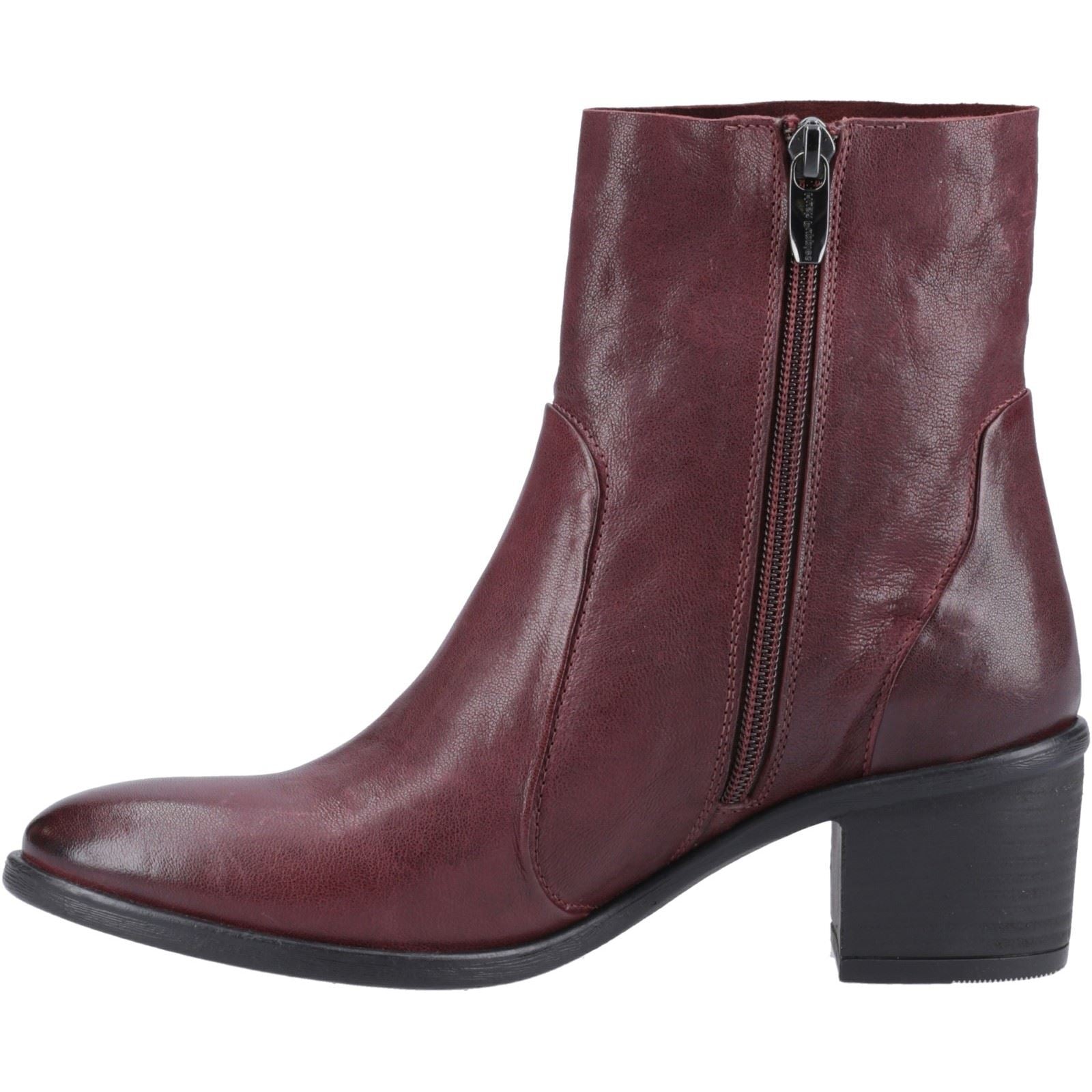 Hush Puppies Winona Bottes En Cuir Pour Femmes Couleur Prune