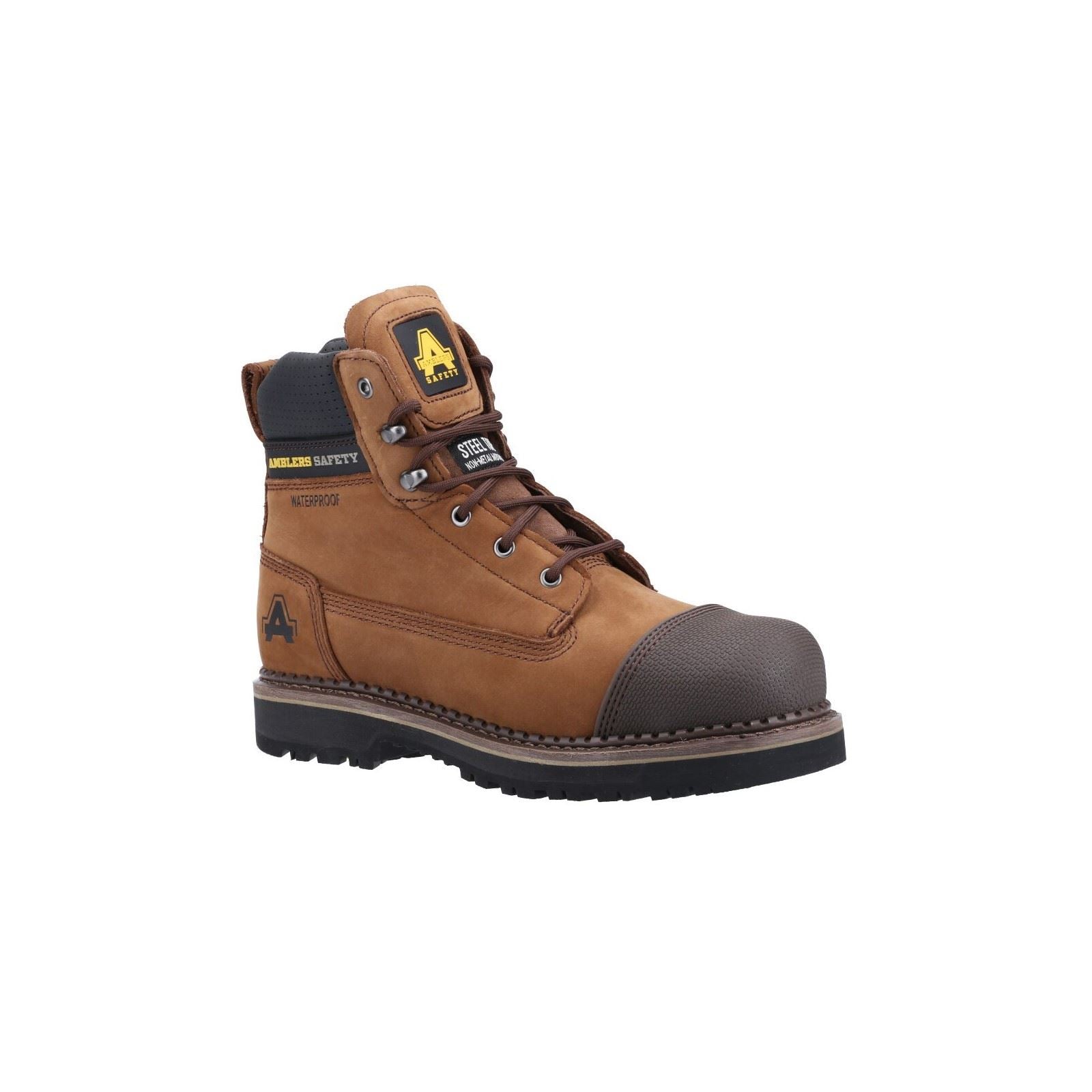 Amblers Safety Bottines De Sécurité En Cuir Marron As233