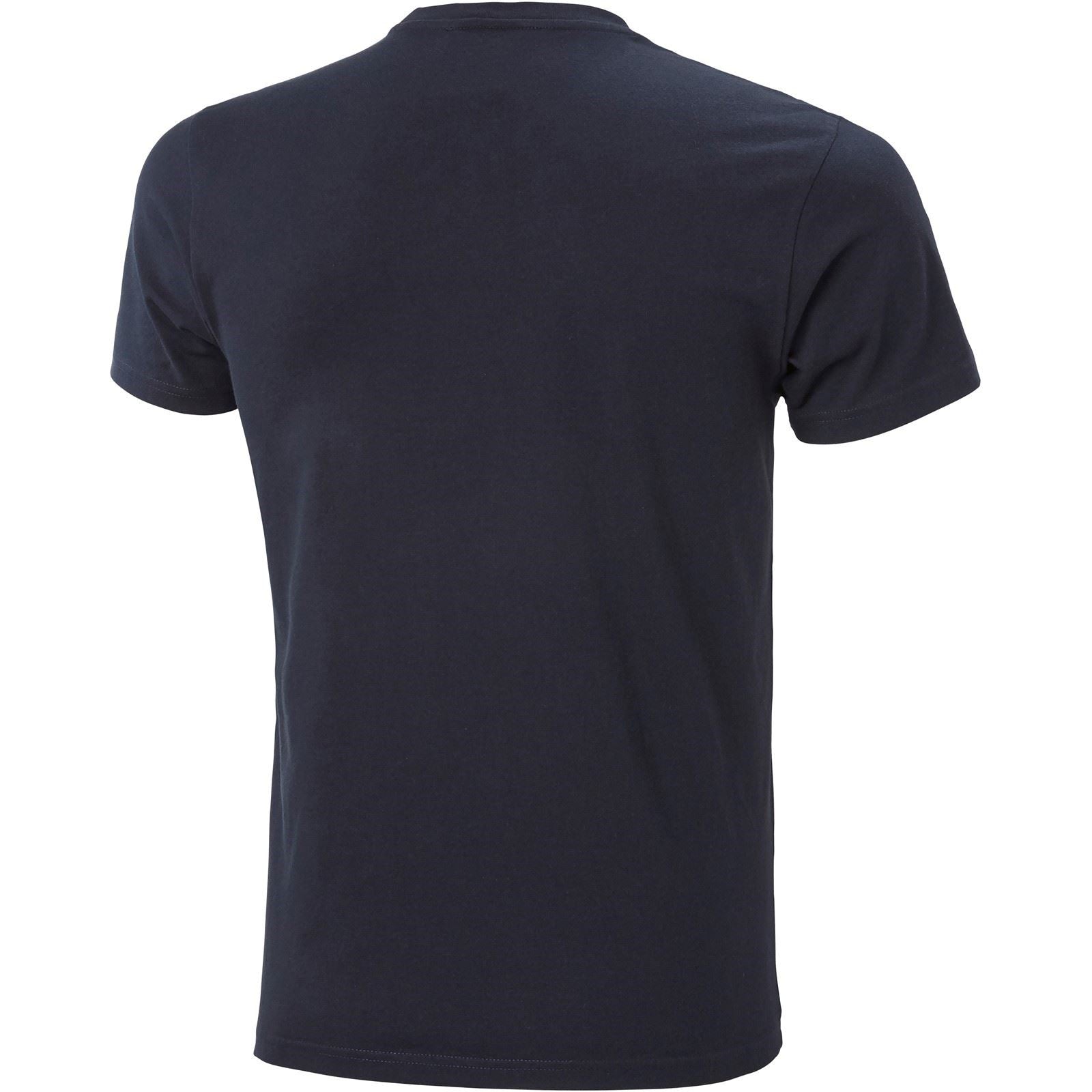 Helly Hansen Sport HH Box T-Shirts Pour Hommes En Coton Bleu À Manches Courtes