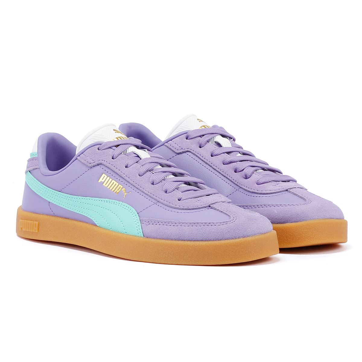 Puma Club II Era Sneakers En Daim Violet/Bleu Pour Femmes