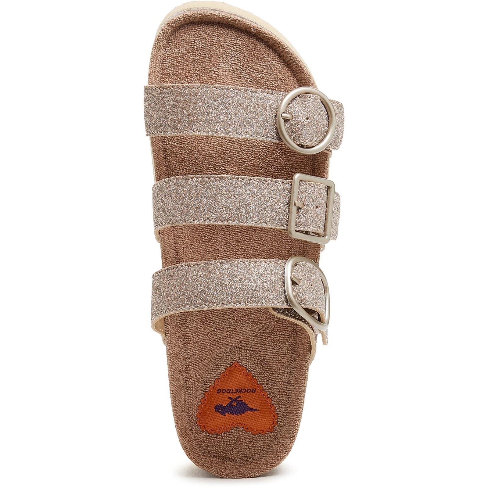 Rocket Dog Astor Glenn Glitter Sandales En Or Pour Femmes En Tissu