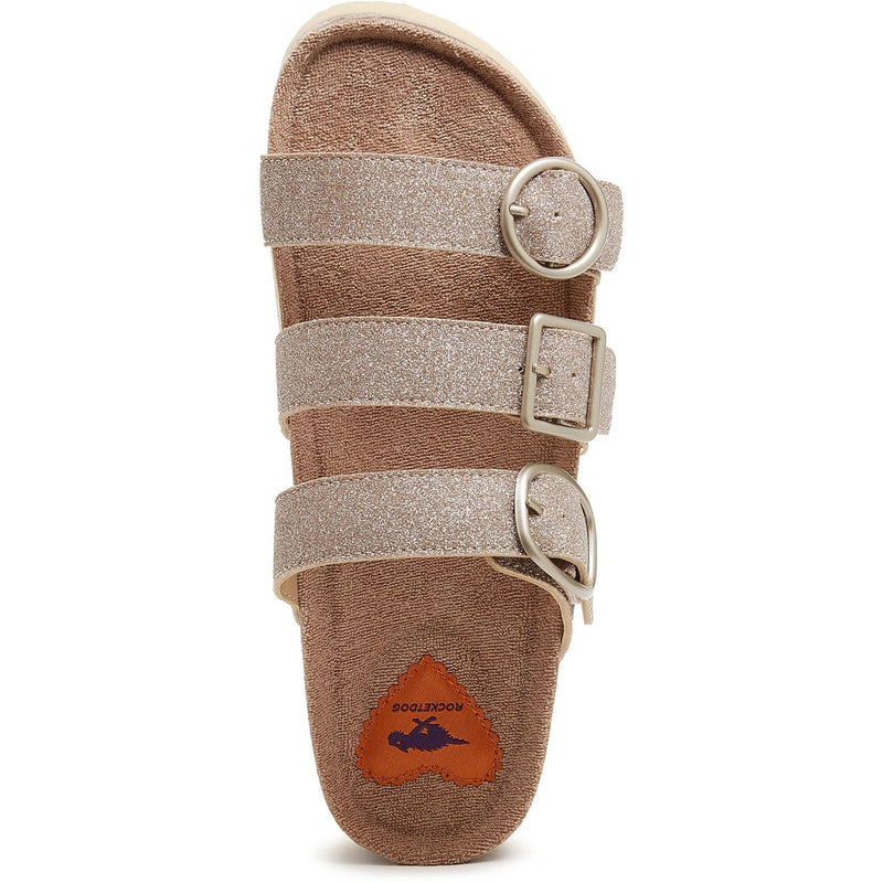 Rocket Dog Astor Glenn Glitter Sandales En Or Pour Femmes En Tissu