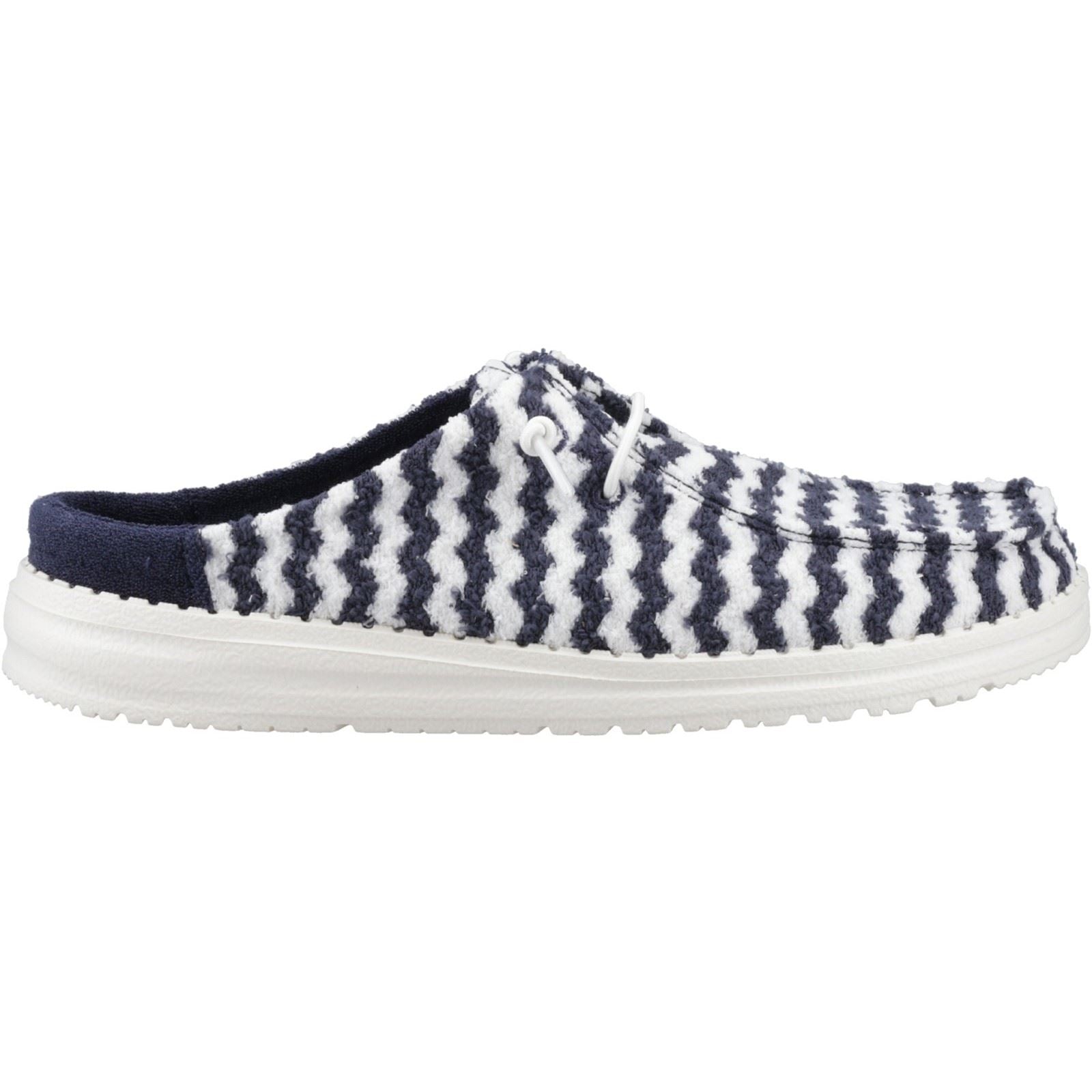HEYDUDE Wendy Slip Terry Stripe Blazer En Polyester Pour Femme Bleu Marine / Mules Blanc Crème