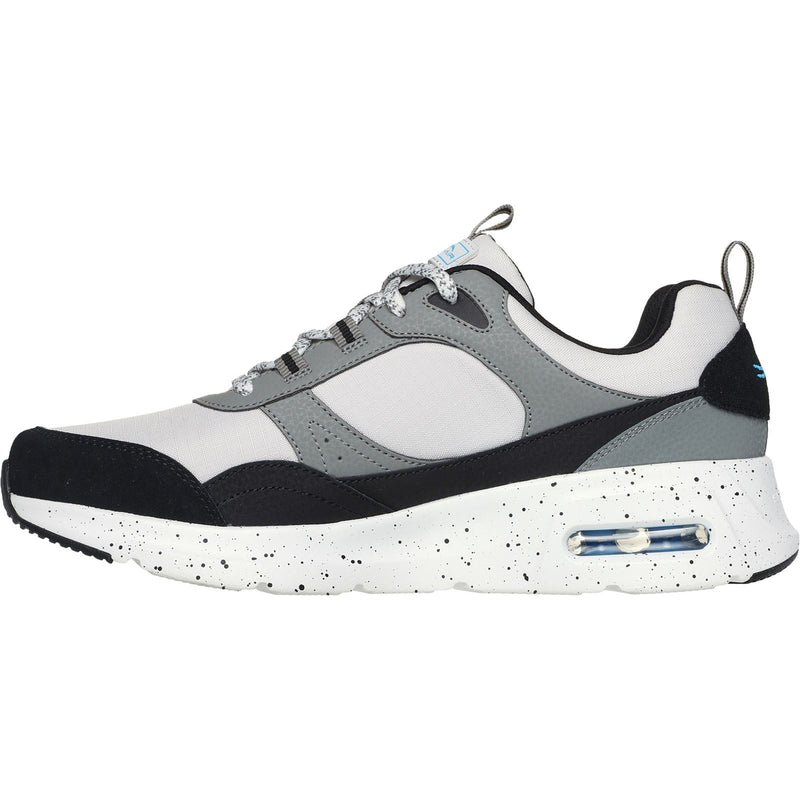 Skechers Skech-Air Court - Yatton Baskets Pour Hommes En Cuir Gris/Multicolore
