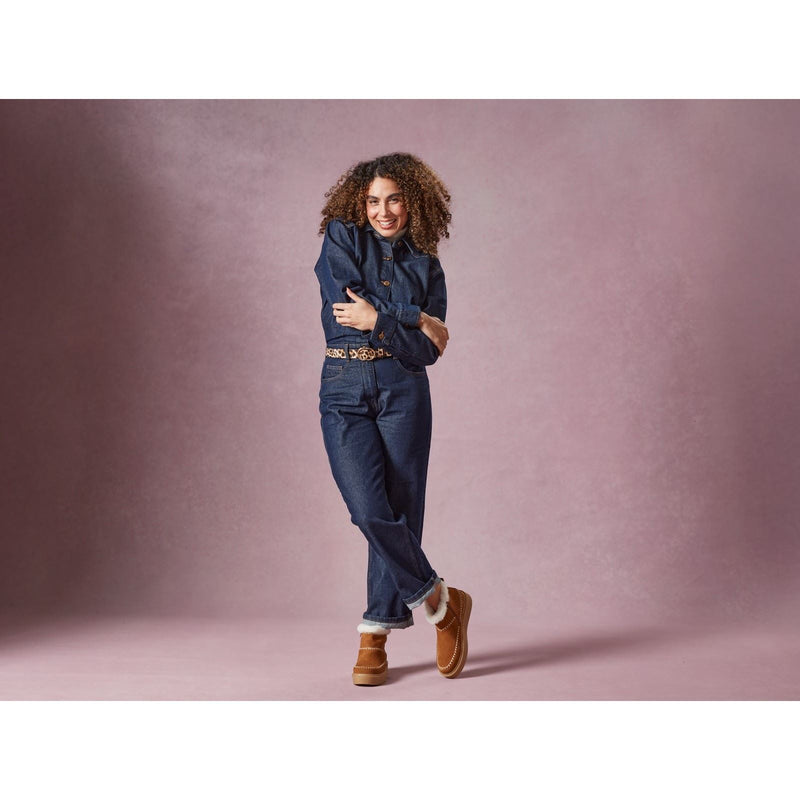 Hush Puppies Brielle Femmes Suédoises Bottines D'hiver En Daim Tan