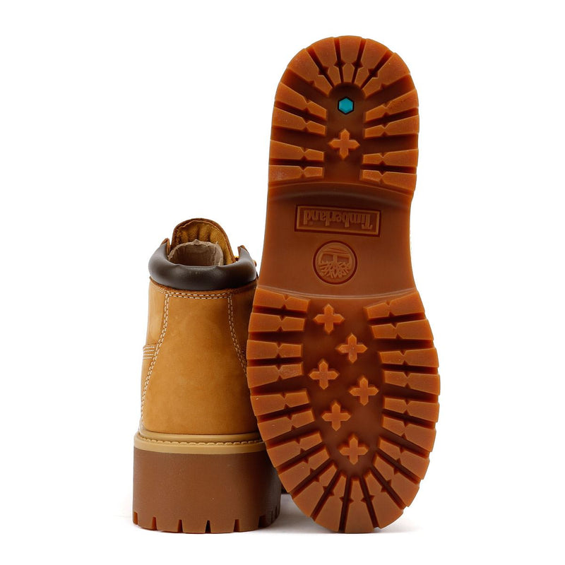 Timberland Stone Street Nellie Bottes En Cuir Jaune Pour Femme