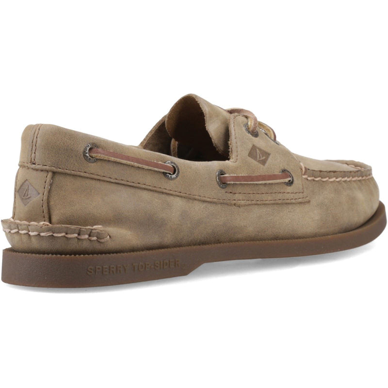 Sperry Authentic 2 Eye Chaussures De Bateau En Cuir Pour Hommes Couleur Tan