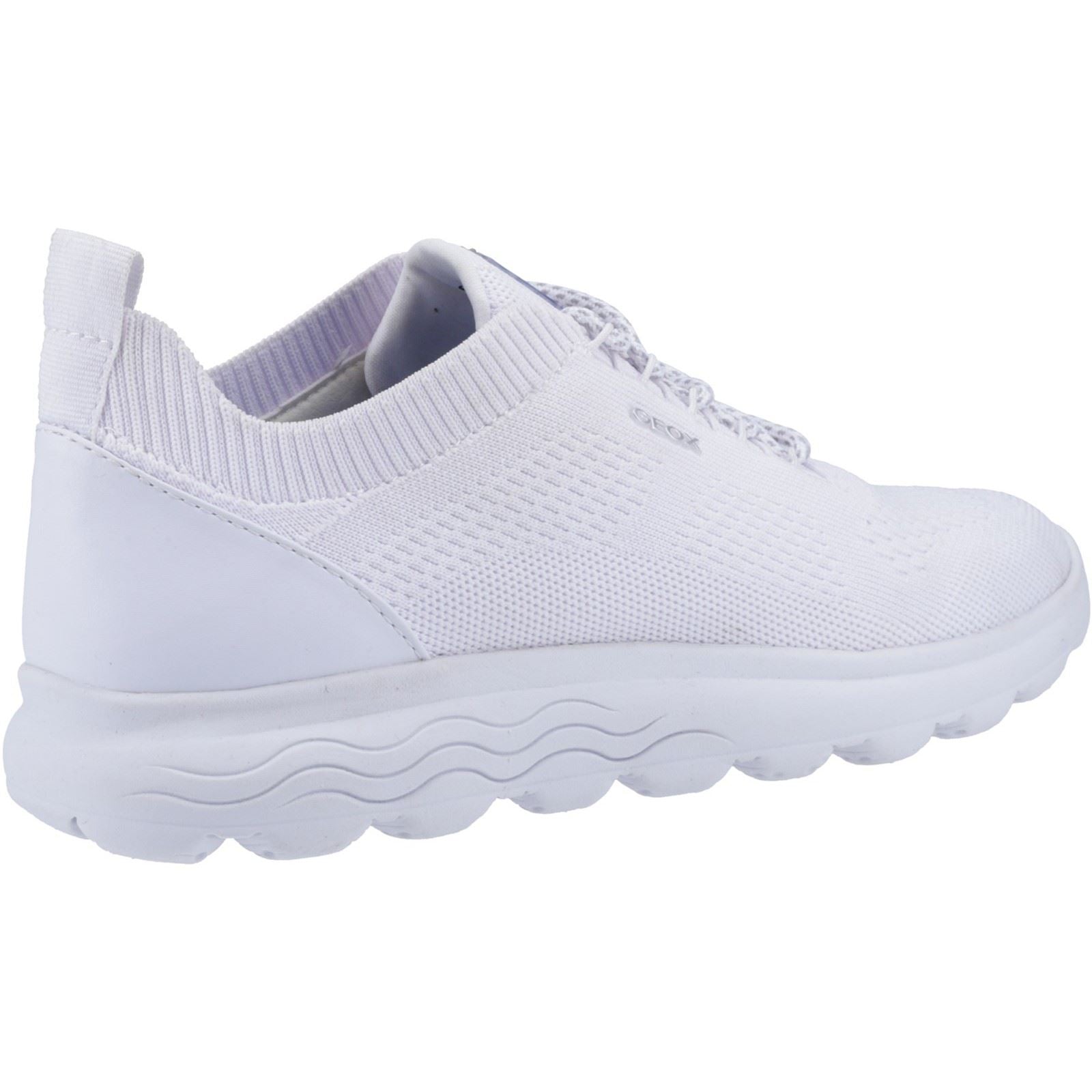Geox D Spherica A Baskets Blanches En Cuir Pour Femmes