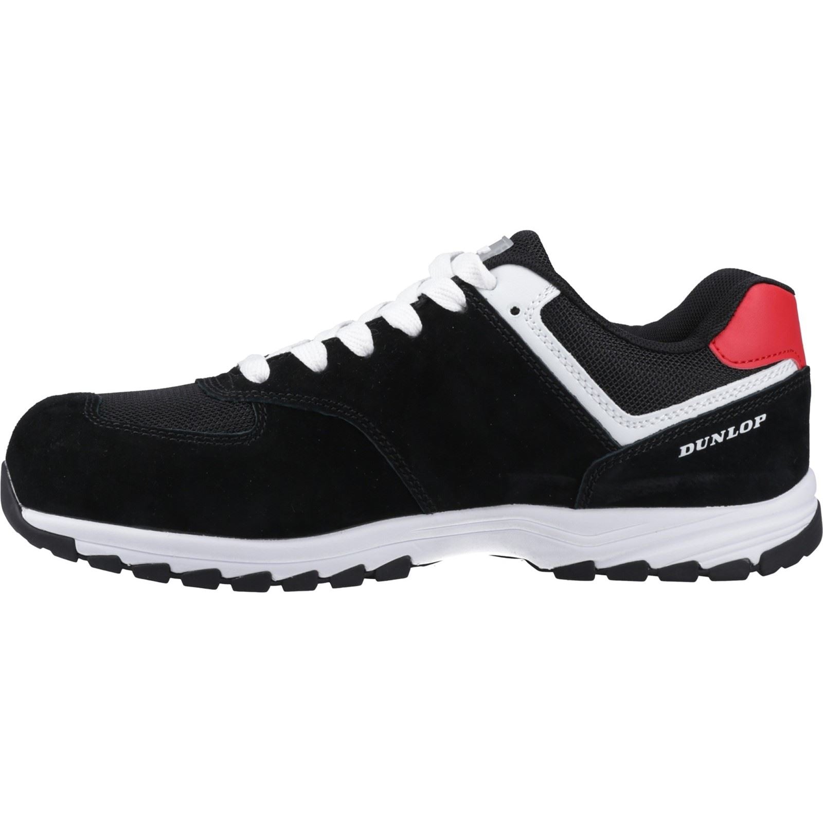 Dunlop Arrow Baskets De Sécurité Noires/Rouges/Blanches Suede Pour Homme