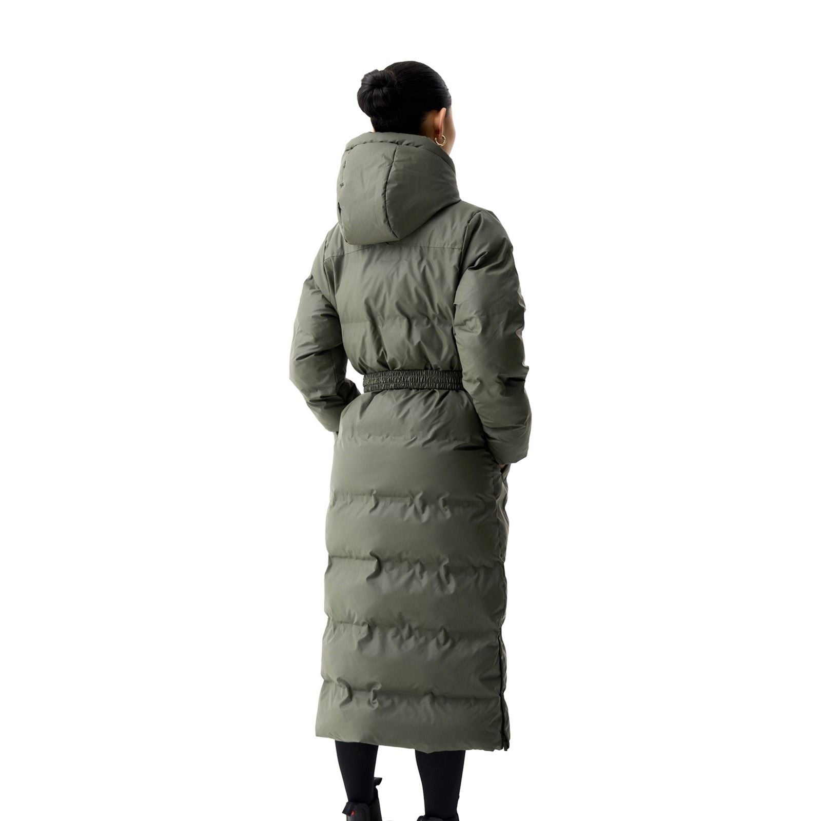 Hunter Hutchison Sonic Long Puffer Jacket Vestes Matelassées Vertes Pour Femmes