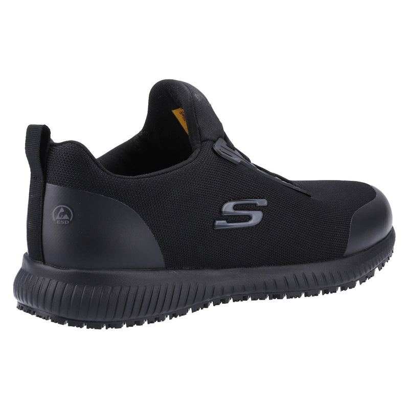 Skechers Workwear Squad SR Myton Baskets De Sécurité Noires Pour Hommes En Textile