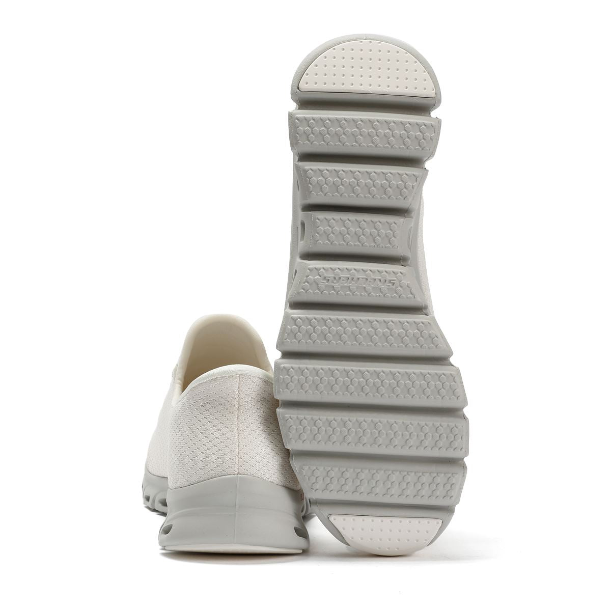 Skechers Slip-Ins Glide Step Vibey Baskets Blanches En Mesh Pour Femmes