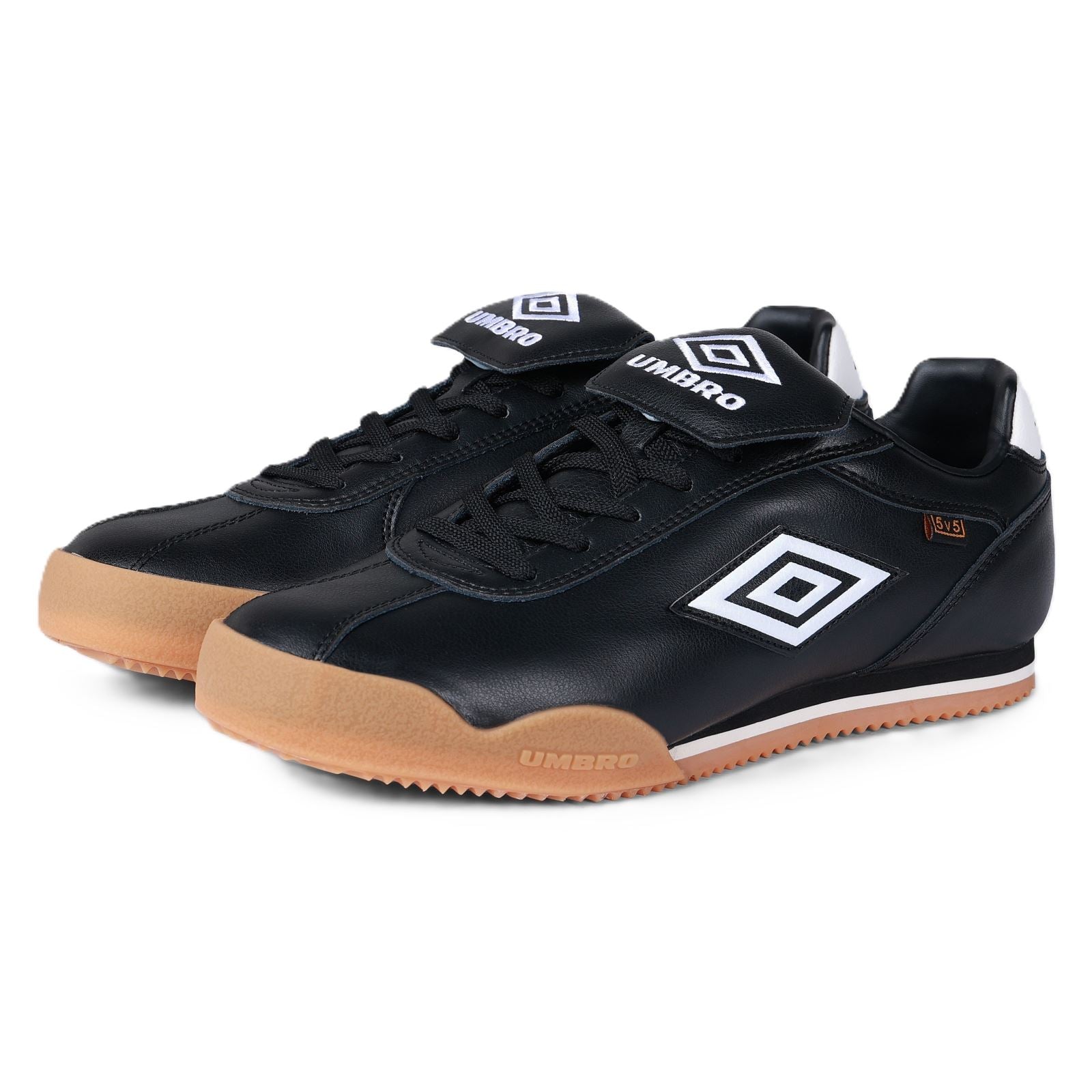 Umbro 5V5 Baskets Noires En Cuir
