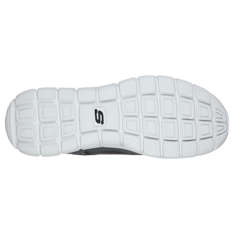 Skechers Track Knockhill Baskets Pour Hommes En Cuir Noir/Charbon