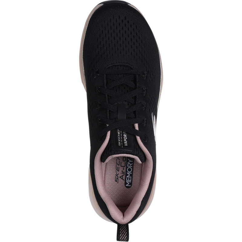 Skechers Vapor Foam Midnight Glimmer Sneakers Pour Femmes En Textile Noir/Or Rose