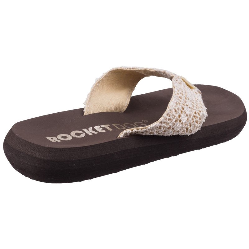 Rocket Dog Spotlight Lima Chaussures Tongs Pour Femmes En Tissu Naturel Multicolore