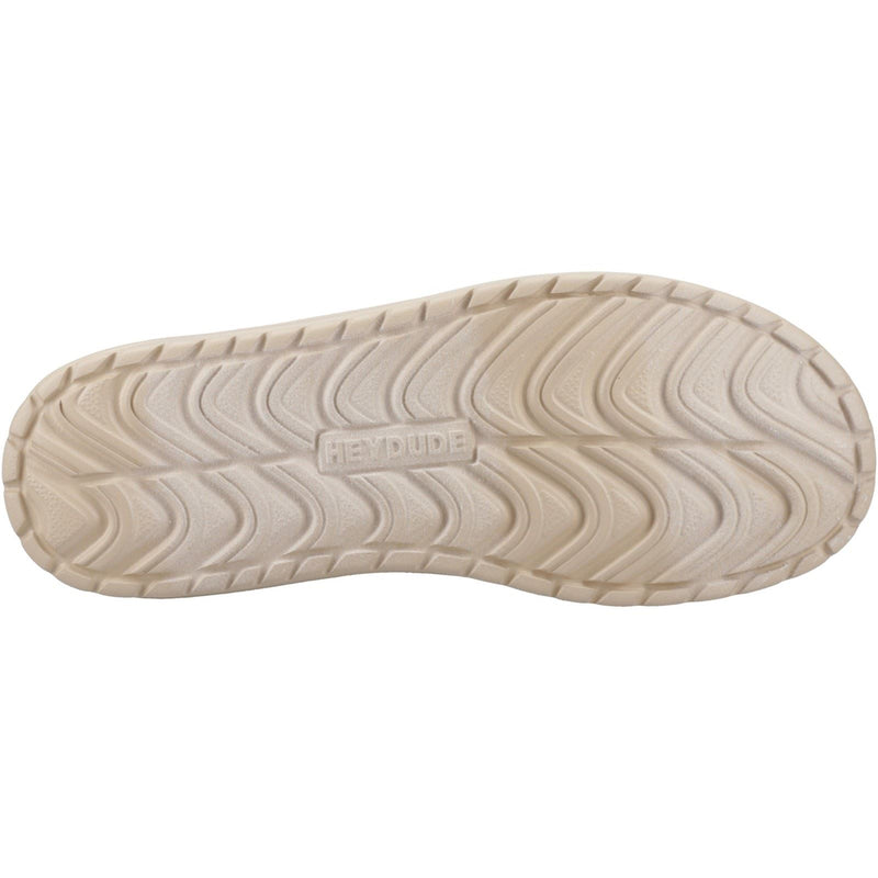 HEYDUDE Mikka Jute Chaussures Mocassins Pour Hommes En Lin Noir/Crème Irlandaise