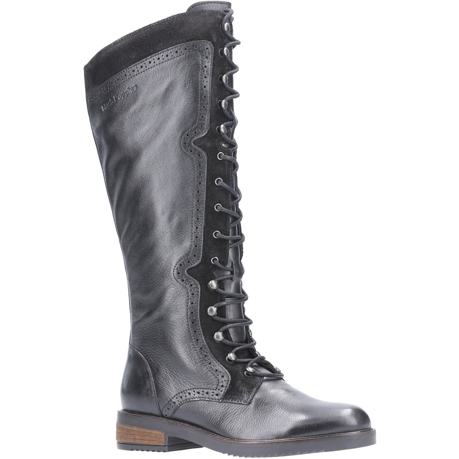 Hush Puppies Rudy Bottes En Daim Noir Pour Femmes