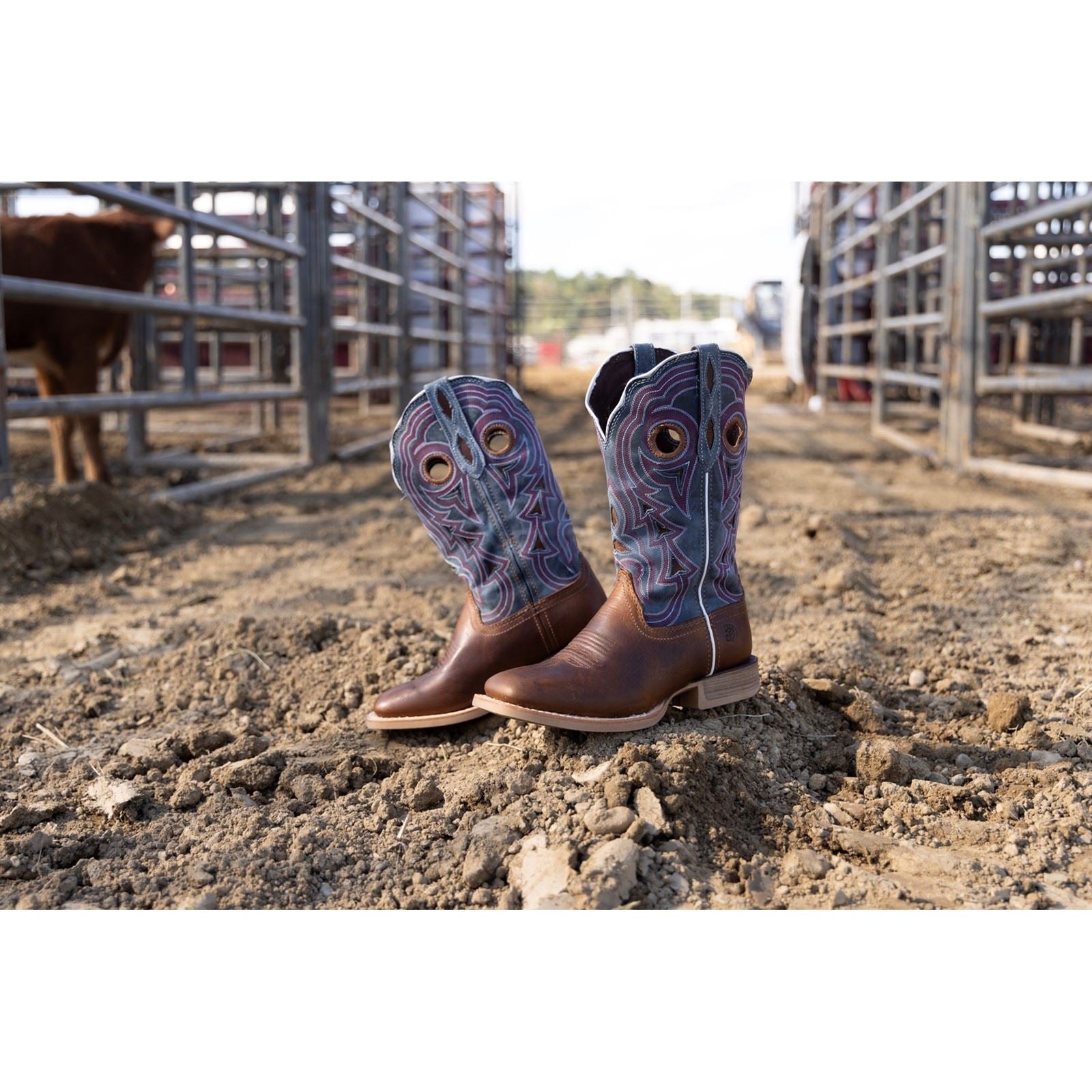 Durango Lady Rebel Pro Bottes En Cuir Pour Femmes Couleur Marron Doré/pervenche