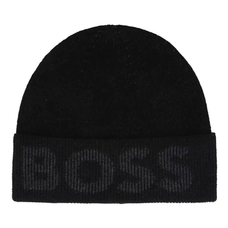 Boss Lamichetto Black Beanie Hat