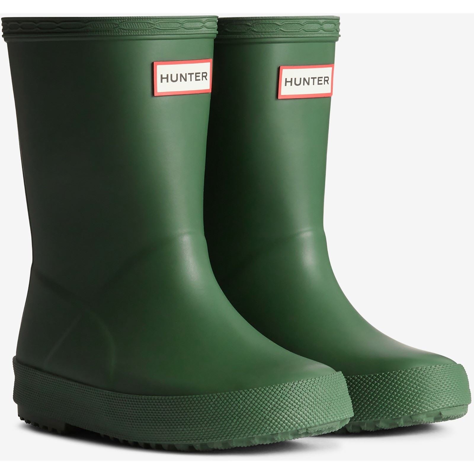 Hunter Kids First (Matte) Bottes En Caoutchouc Unisexes Vertes Pour Enfants