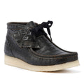 Clarks Originals Wallabee Boot Harajuku Bottes Noires En Cuir Pour Femmes