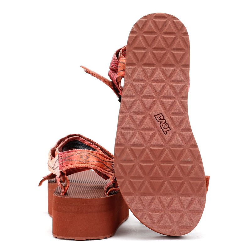 Teva Flatform Universal Sandales Rouges Pour Femmes