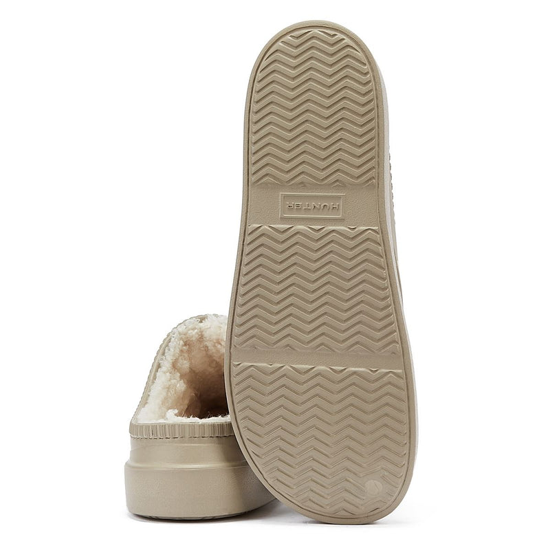 Hunter Sabots Blancs En Alliage Avec Doublure Fleurie