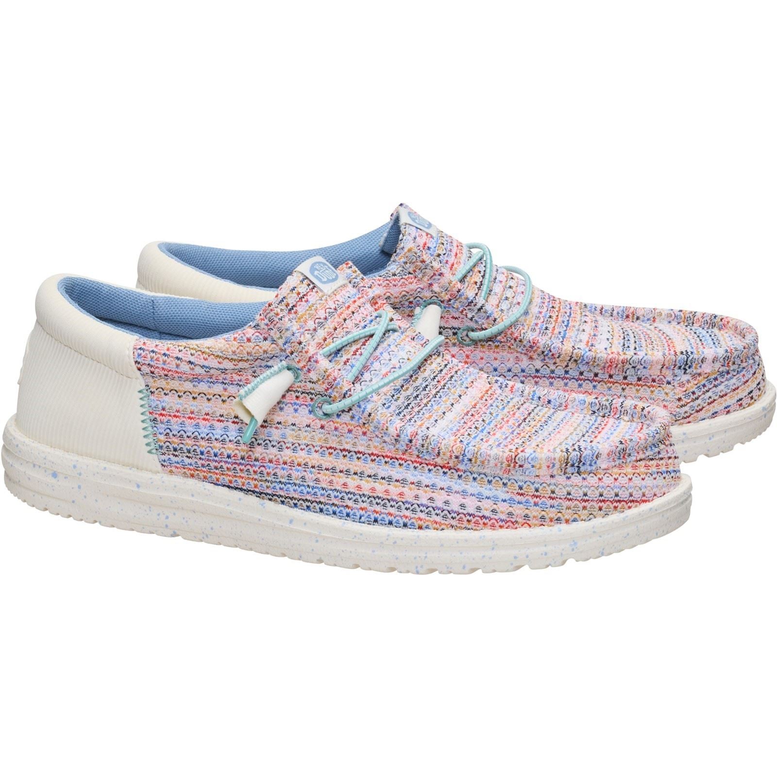 HEYDUDE Wally Funk Multi Mesh Mocassins Pour Hommes En Polyester Égrets/Multi