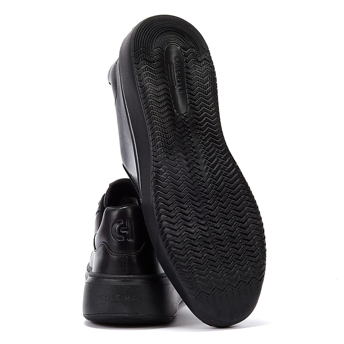 Cole Haan Grandprø Topspin Baskets Noires En Cuir Pour Hommes