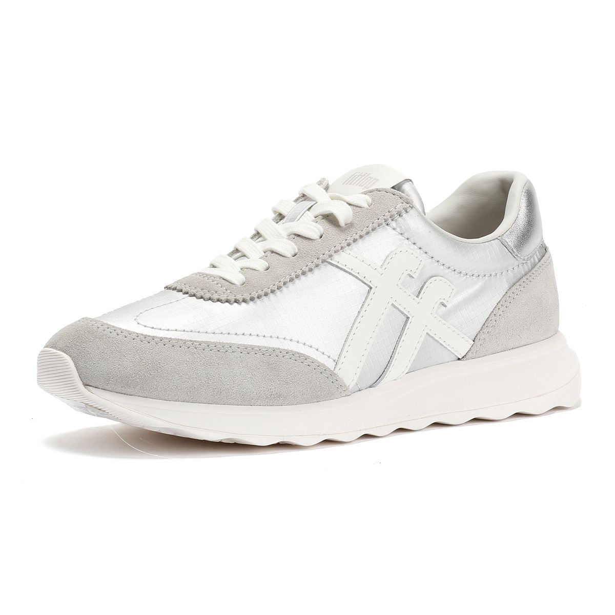 FitFlop Retro-Q FF Baskets En Argent En Nylon Pour Femmes