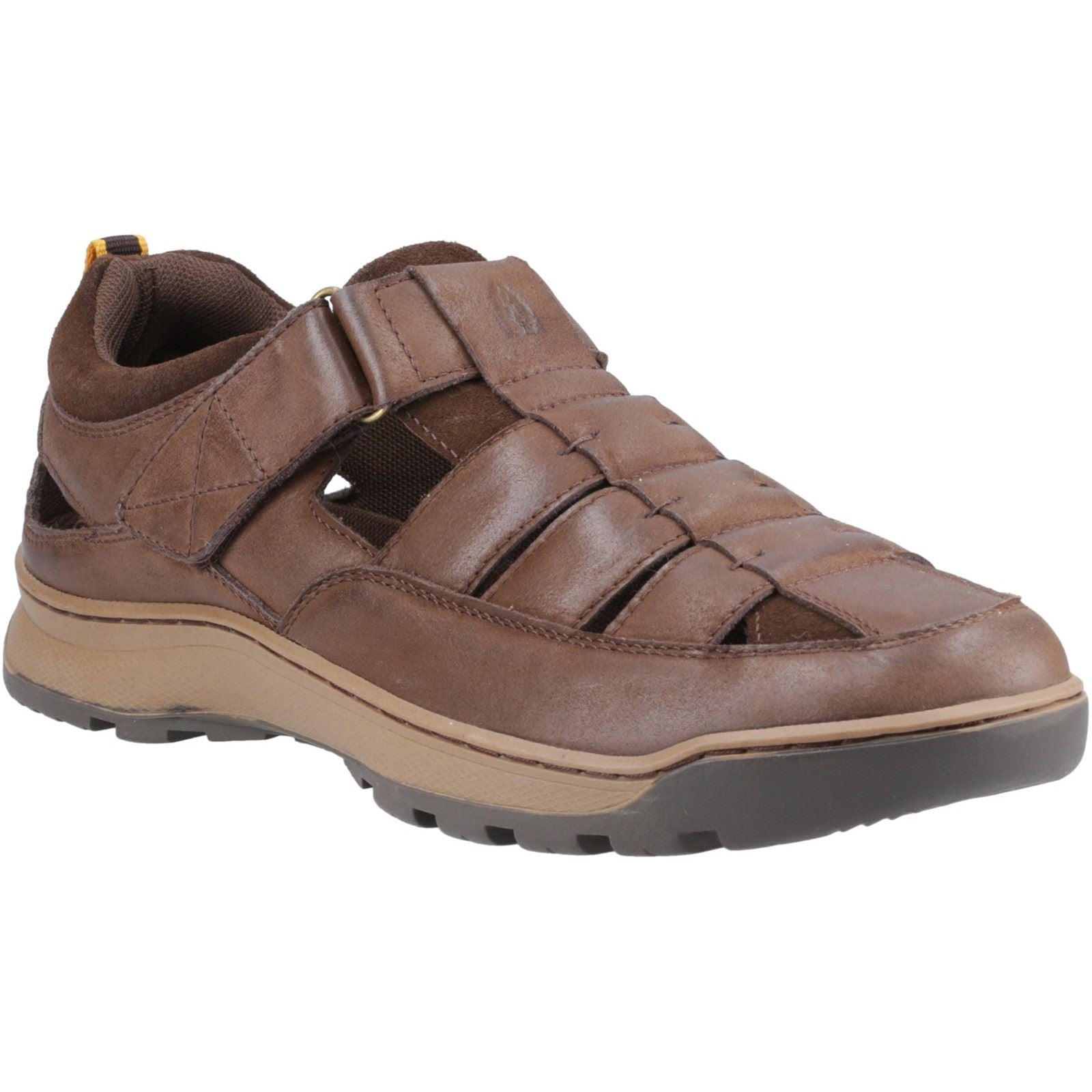 Hush Puppies Rucker Sandales Homme En Cuir Marron