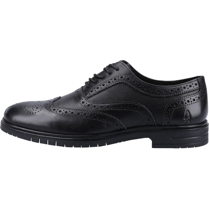 Hush Puppies Santiago Chaussures En Cuir Noir À Lacets Pour Hommes