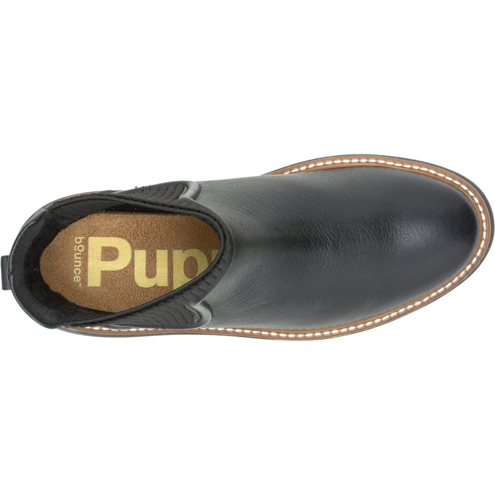 Hush Puppies Jodie Bottes Noires En Cuir Pour Femmes
