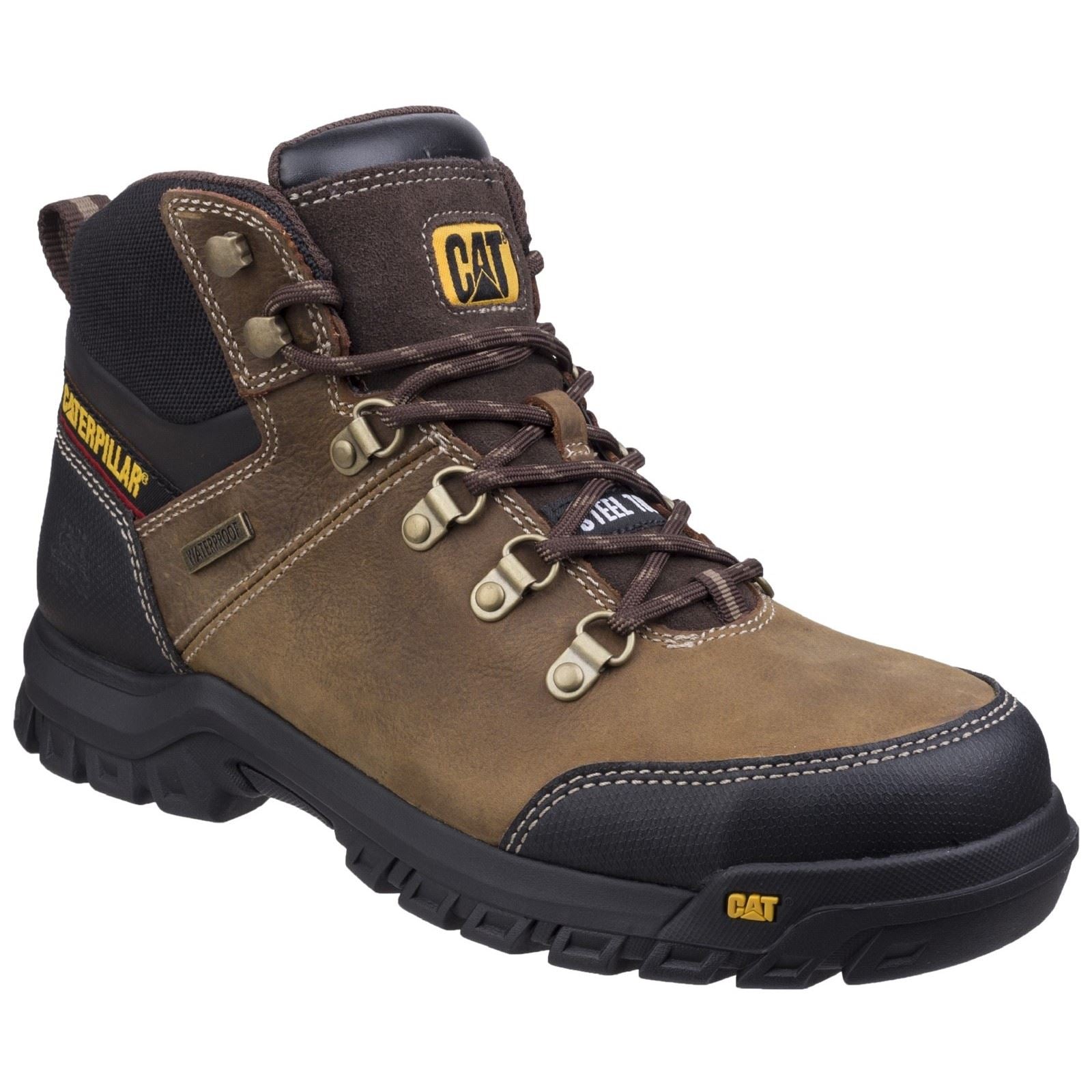 Caterpillar Bottes De Sécurité En Cuir Brun Framework Seal