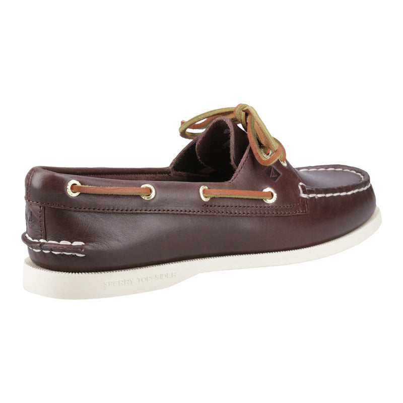 Sperry Authentic 2 Eye Chaussures Bateau Pour Homme En Cuir Marron