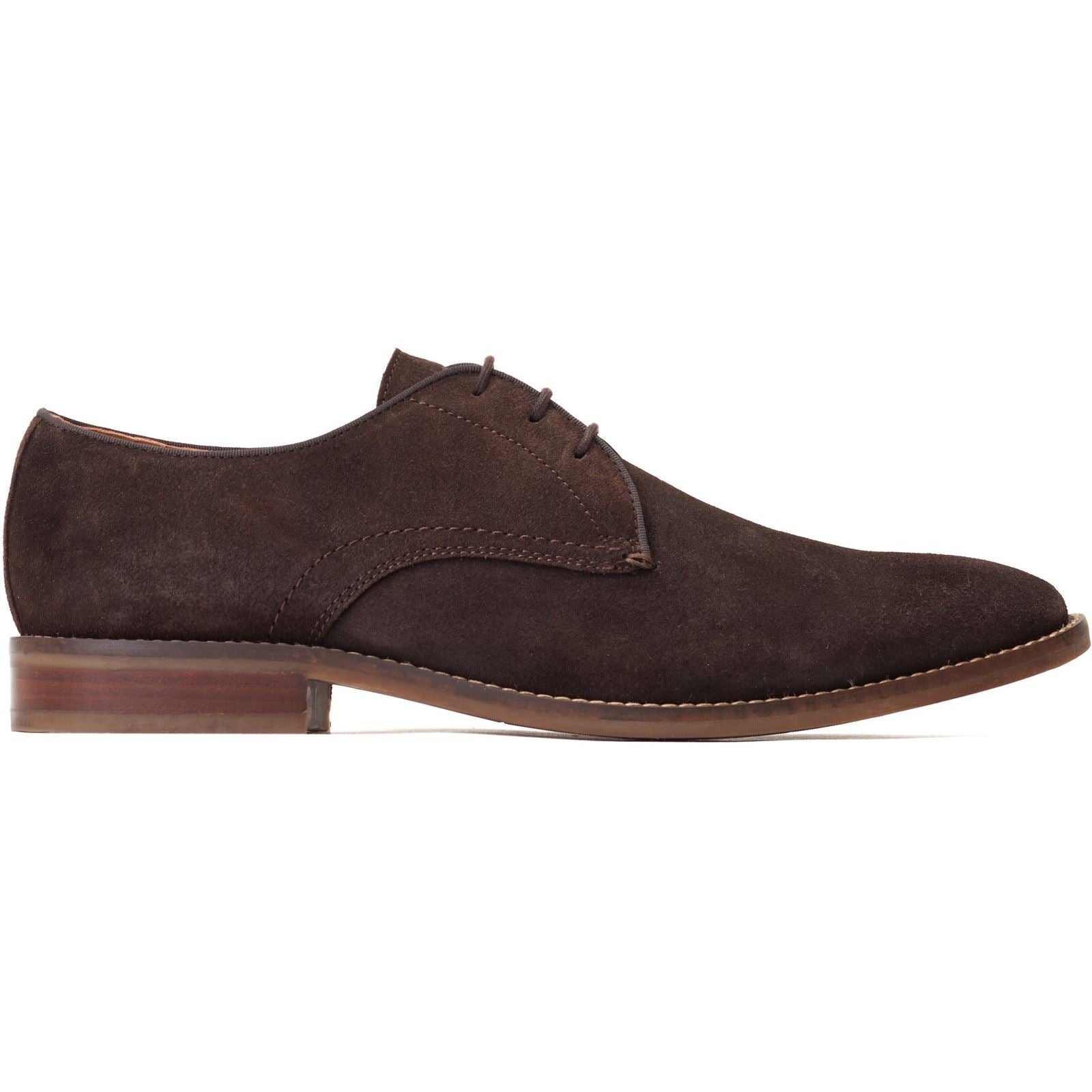Base London Bronte Chaussures Oxford Marron Foncé Pour Hommes En Cuir