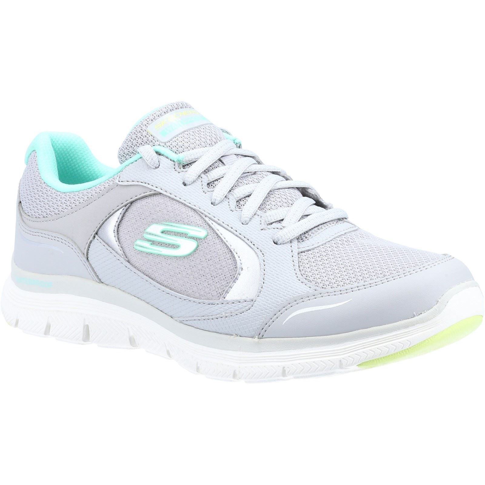Skechers Flex Appeal 4.0 True Clarity Baskets En Cuir Pour Femmes Gris/Multicolore
