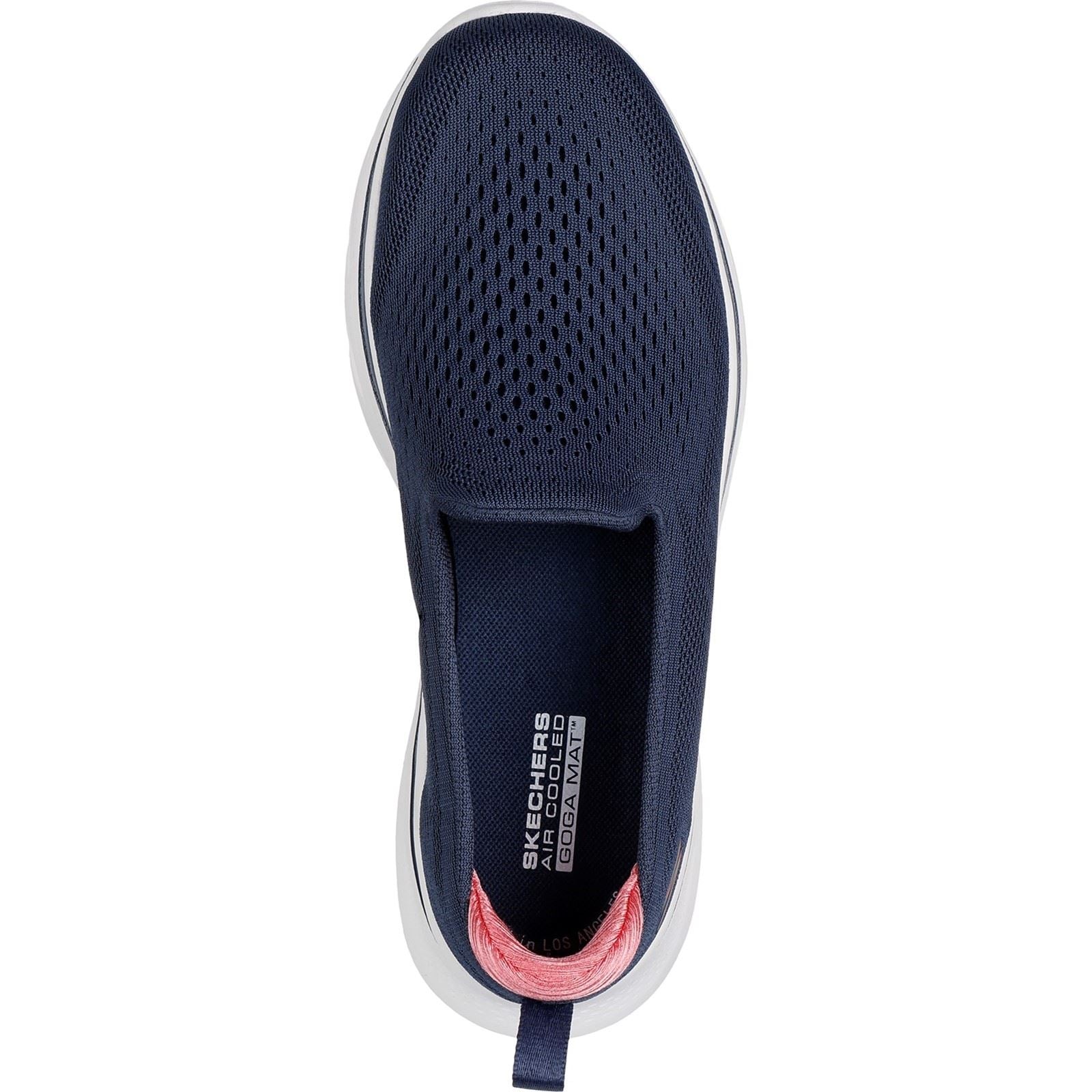 Skechers GO WALK 7 Vina Chaussures De Sport Pour Femmes En Textile Bleu Marine/Corail