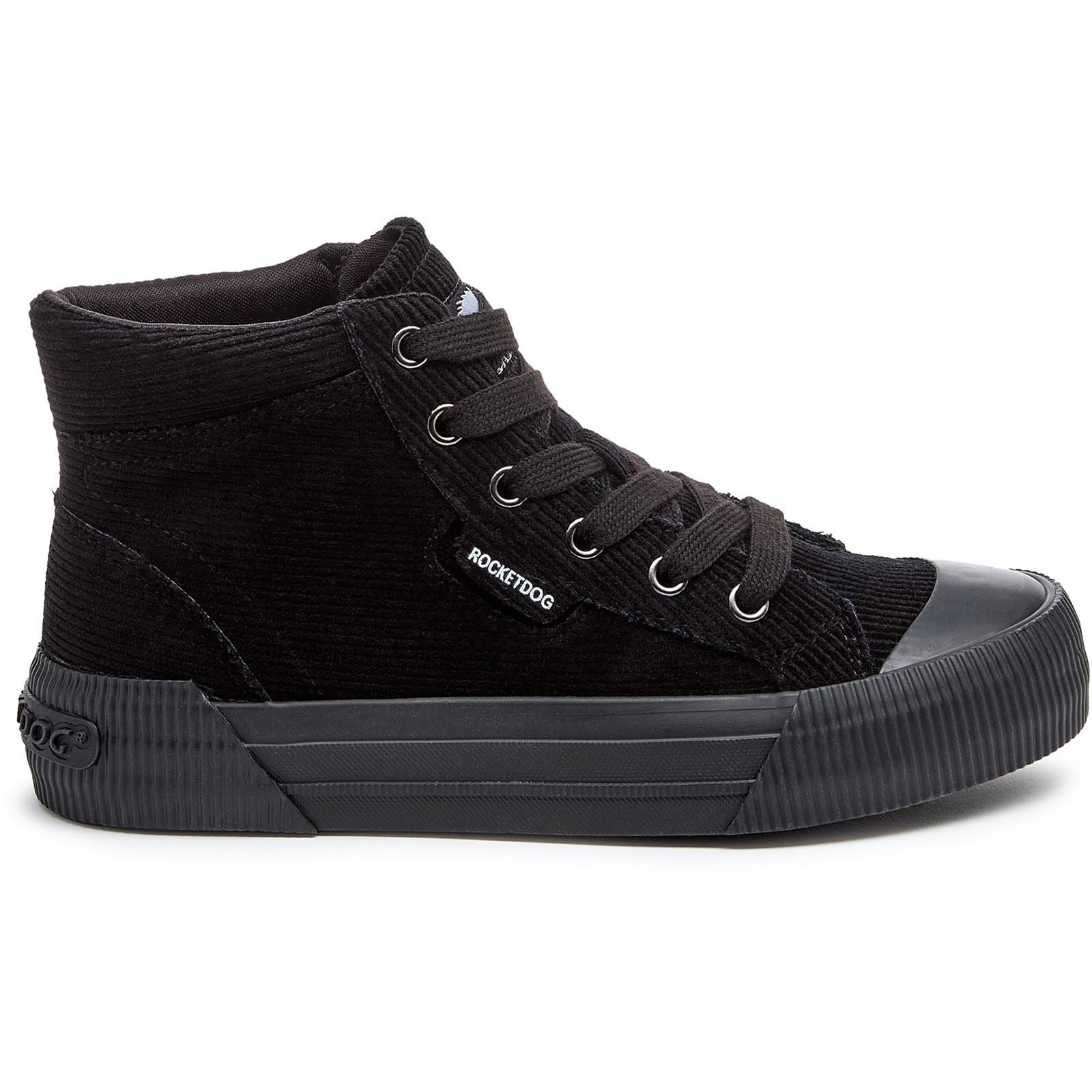 Rocket Dog Cheery Hi Baskets Noires En Velours Côtelé Pour Femmes