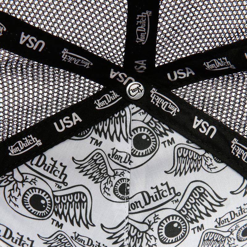 Von Dutch Multi Trucker Casquettes Camo À Bord Marron En Coton