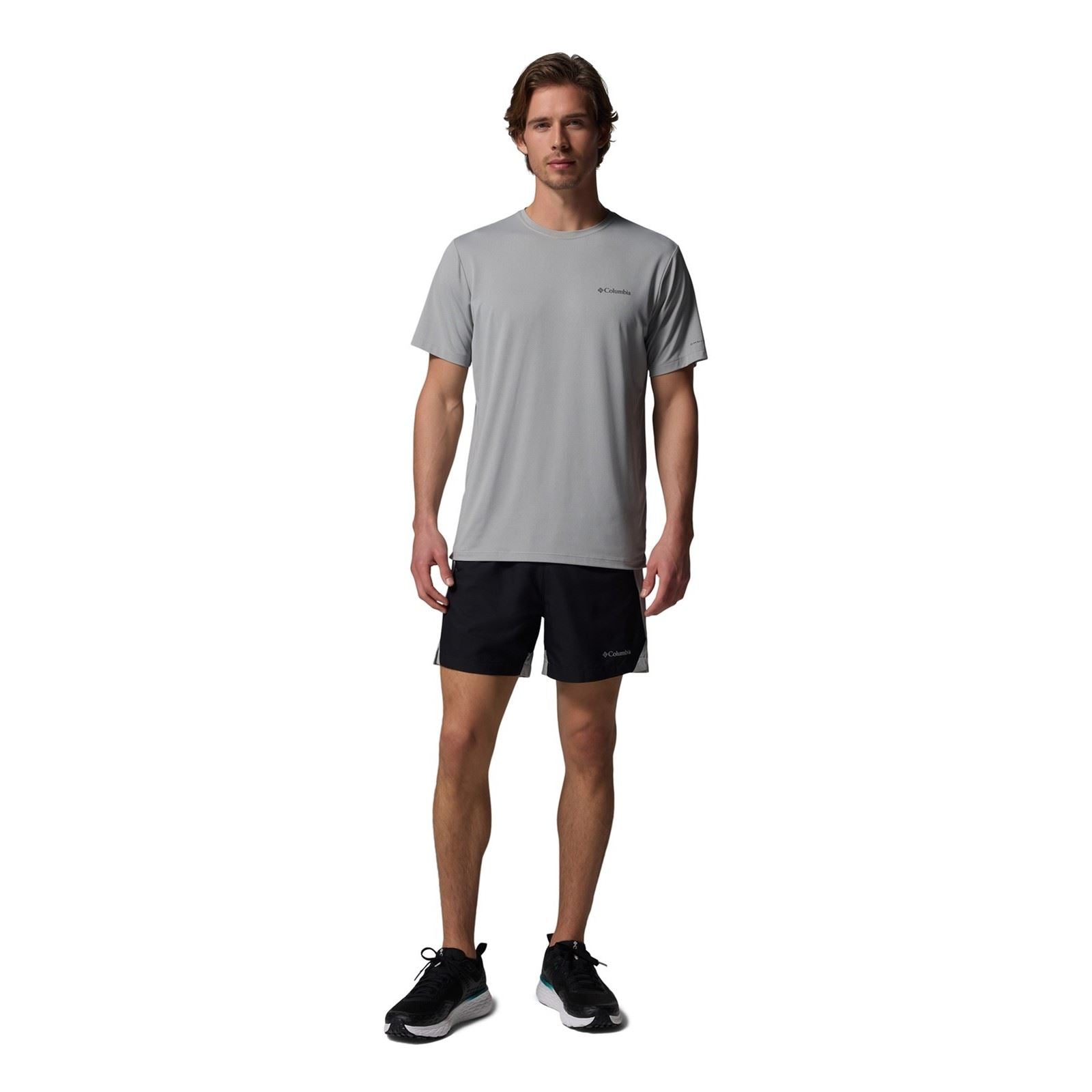 Columbia Three Pitch Shorts De Sport Actifs Pour Hommes En Polyester Noirs