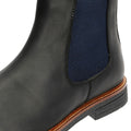 Ben Sherman Walker Chelsea Bottes Noires En Cuir Pour Hommes