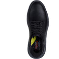 Skechers Garza Carlyn Chaussures En Cuir Noir À Lacets Pour Hommes