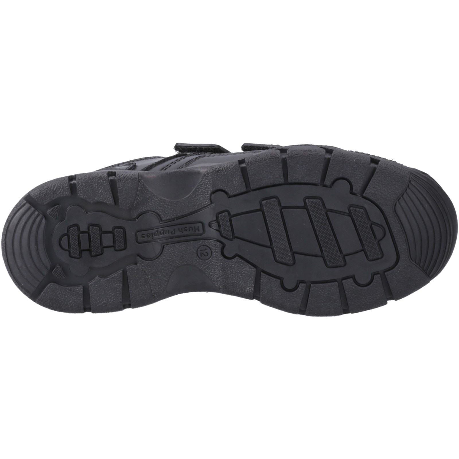 Hush Puppies Tristen Chaussures Noires Pour Garçons En Cuir